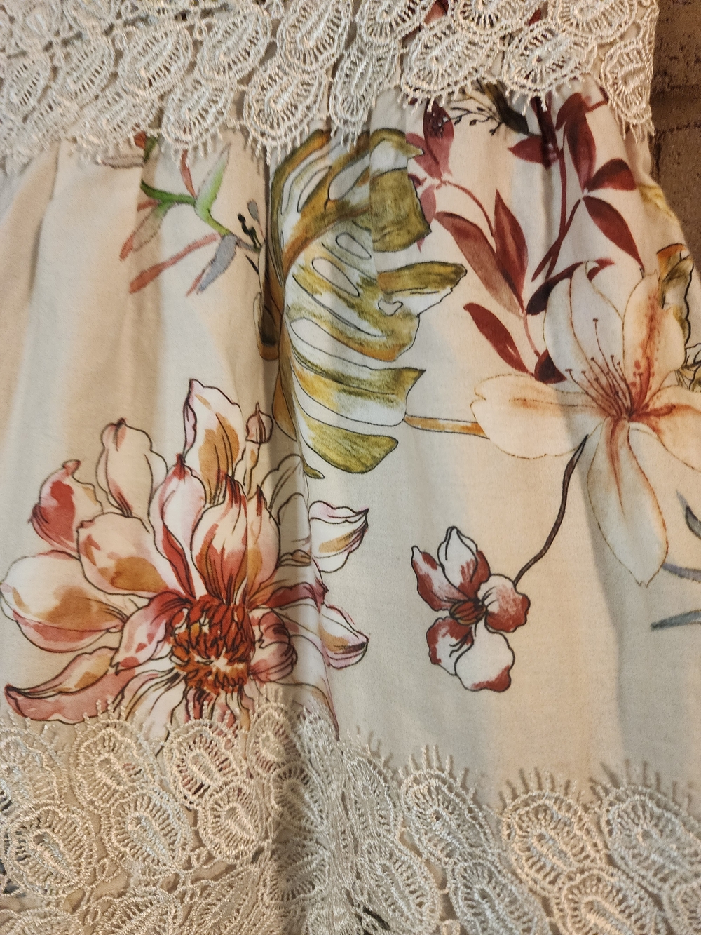 Antonio Melani Cream Floral Lace Sundress - Picture 6 of 9